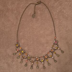 Michal Negrin RARE Gorgeous Floral Stone Necklace